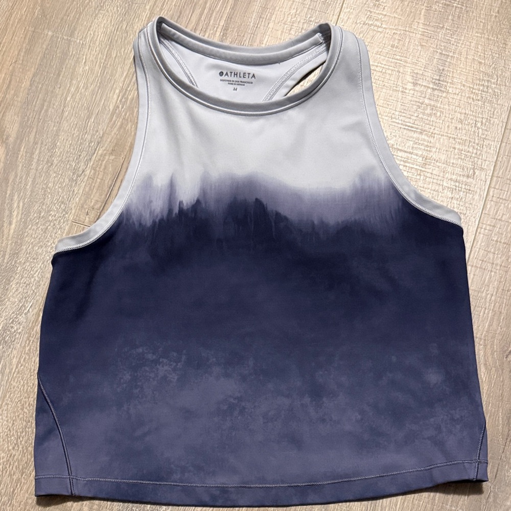 Athleta Gray and Blue Gradient Tank Top